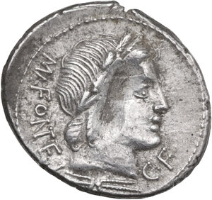 obverse: Mn. Fonteius C.f. Denarius, 85 BC