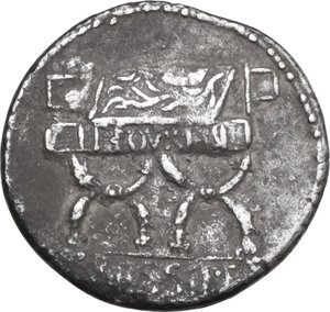 reverse: P. Furius Crassipes. AR Denarius, 84 BC