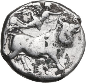 reverse: Central and Southern Campania, Neapolis. AR Nomos, 275-250 BC