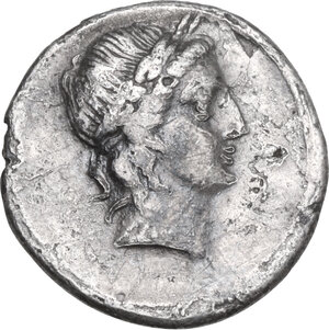 obverse: Augustus (27 BC - 14 AD). Fourrée Denarius, uncertain Italian mint, possibly Rome