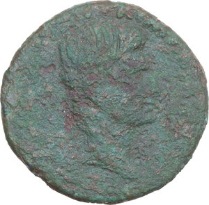 obverse: Augustus (27 BC - 14 AD). AE As, Rome mint, 7 BC