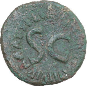 reverse: Augustus (27 BC - 14 AD). AE As, Rome mint, 7 BC