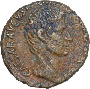 obverse: Augustus (27 BC - 14 AD) . AE As, Rome mint, 7 BC