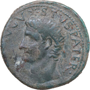 obverse: Divus Augustus (died 14 AD). AE As, Rome mint, struck under Tiberius, 15-16