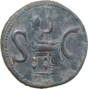 reverse: Divus Augustus (died 14 AD). AE As, Rome mint, struck under Tiberius, 15-16