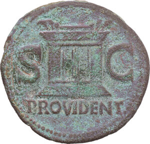 reverse: Divus Augustus (died 14 AD). AE As, Rome mint, struck under Tiberius, 22-30