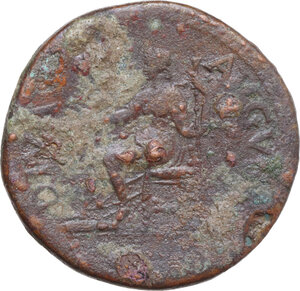 reverse: Divus Augustus (died 14 AD). AE Dupondius, Rome mint, struck under Claudius 41-50