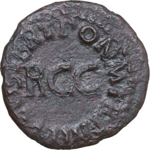 reverse: Gaius (Caligula) (37-41). AE Quadrans, Rome mint, 39-40