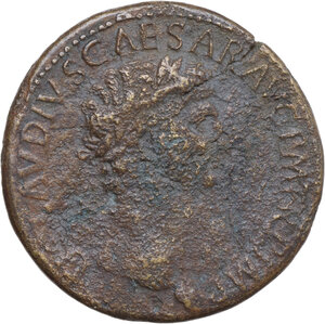 obverse: Claudius (41-54). AE Sestertius, Rome mint, 41-50