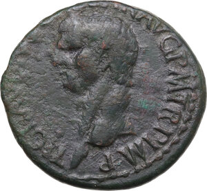 obverse: Claudius (41-54). AE As, Rome mint, 42-43