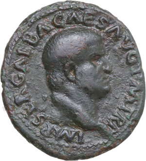 obverse: Galba (68-69). AE As, Rome mint, 68-69