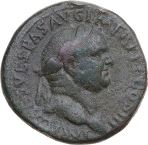 obverse: Vespasian (69-79). AE Sestertius, Rome mint, 71 AD