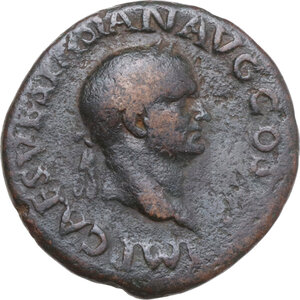 obverse: Vespasian (69-79). AE As, Rome mint, 72-73