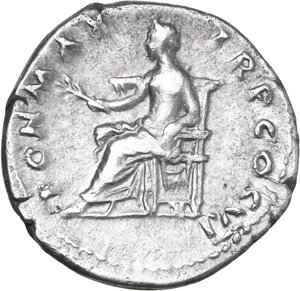 reverse: Vespasian (69-79). AR Denarius, Rome mint, 75 AD