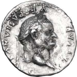 obverse: Vespasian (69-79). AR Denarius, Rome mint, 77-78