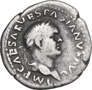 obverse: Vespasian (69-79). AR Denarius, Lugdunum mint, 70 AD