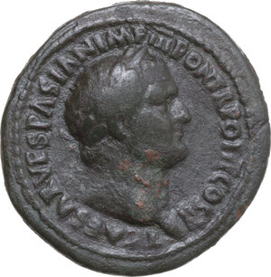 obverse: Titus as Caesar (69-79). AE As, Rome mint, 73 AD