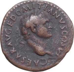 obverse: Domitian as Caesar (69-81). AE As, Rome mint, 79 AD