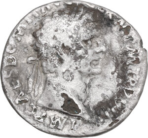 obverse: Domitian (81-96). Fourrée Denarius, Rome mint, 88-89