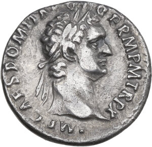 obverse: Domitian (81-96). AR Denarius, Rome mint, 90-91