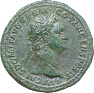 obverse: Domitian (81-96). AE Sestertius, Rome mint, 92-94