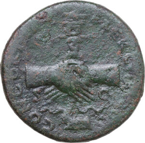 reverse: Nerva (96-98). AE Sestertius, Rome mint, 97 AD