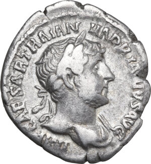 obverse: Hadrian (117-138). AR Denarius, Rome mint, 121-123