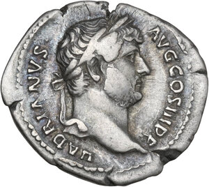 obverse: Hadrian (117-138). AR Denarius, Rome mint, 130-133