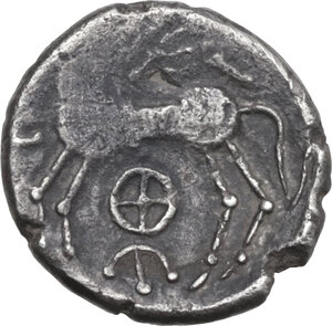 reverse: Gaul. The Aedui. AR Quinarius, Kaletedou series, c. 80-50 BC