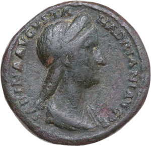 obverse: Sabina, wife of Hadrian (died 137 AD). AE Sestertius, Rome mint, 136-138