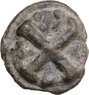 reverse: Northern Apulia, Luceria. Light series. AE Cast Quincunx, c. 217-212 BC