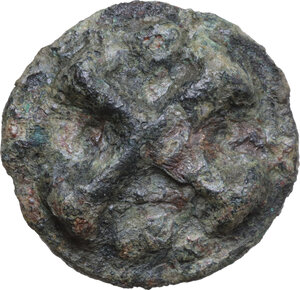 reverse: Northern Apulia, Luceria. Light series. AE Cast Quincunx, c. 217-212 BC