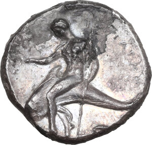 reverse: Southern Apulia, Tarentum. AR Nomos, 332-302 BC