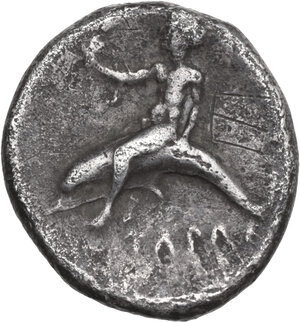 reverse: Southern Apulia, Tarentum. AR Nomos, 425-380 BC