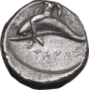 reverse: Southern Apulia, Tarentum. AR Nomos, 365-355 BC