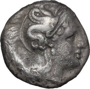 obverse: Southern Apulia, Tarentum. AR Diobol, K-series, 325-280 BC