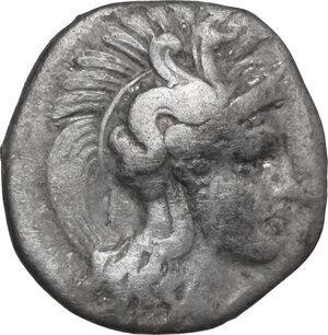 obverse: Southern Apulia, Tarentum. AR Diobol, c. 380-325 BC