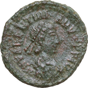 obverse: Valentinian II (375-392). AE 13.5mm, Siscia mint, 384-387