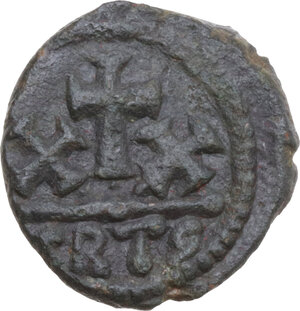 reverse: Constans II (641-668). AE Half follis, Carthage mint, 647-652