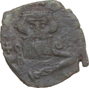 obverse: Constans II (641-668). AE Follis, Syracuse mint