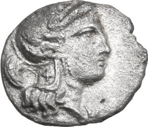 obverse: Southern Apulia, Tarentum. AR Diobol, 325-280 BC-