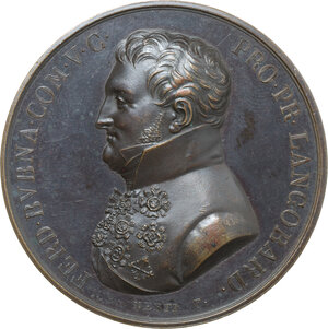 obverse: Austria. Ferdinand Graf von Bubna and Littitz (1768-1825). AE Medal nd (1825), Milan. For his death