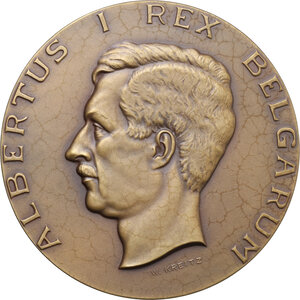 obverse: Belgium. Albert I (1909-1934). AE Medal, 1954. Institut Royal Colonial Belge