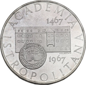 obverse: Czechoslovakia. AR 10 Korun, 1967. Academia Istropolitana