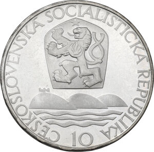 reverse: Czechoslovakia. AR 10 Korun, 1967. Academia Istropolitana