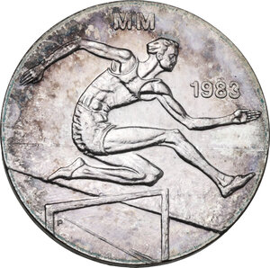 obverse: Finland. AR 50 Markkaa, 1983. For the World Athletics Championships