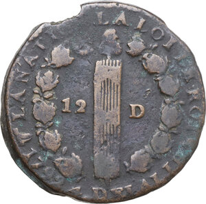 reverse: France. Louis XVI (1774-1793). AE 12 Deniers, Montpellier mint, 1792 N