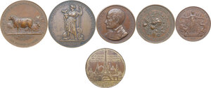 obverse: France. Lot of six (6) AE Medals of the second half of the 19th century on various topics