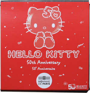 obverse: France. Hello Kitty 50th Anniversary. AR 10 Euro 2024 commemorative coin