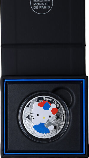 reverse: France. Hello Kitty 50th Anniversary. AR 10 Euro 2024 commemorative coin